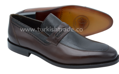 Zweifarbige Loafer aus Leder für Herren