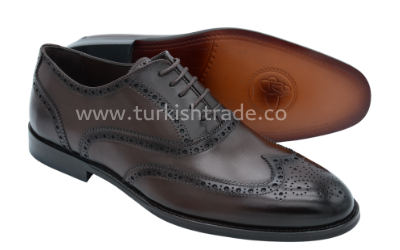 Brogues Wingtip en cuir pour hommes