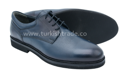 Navy Blue Leather Casual Shoes