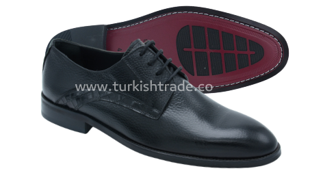 2600fkhmn00066 noir Chaussures en cuir de veau noir pour hommes