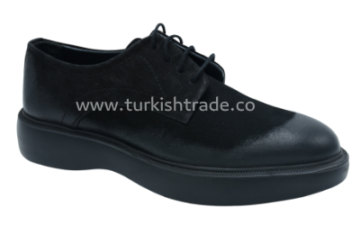 Men's Black Platform Leather Shoes