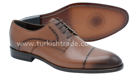 2600nzwmn00007 black Men's Brown Leather Oxford Shoes