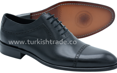 Men's Black Leather Oxfords