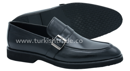 2600nzwmn00037 black Schwarzes Leder Monk Strap Schuhe für Männer