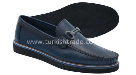 حذاء بدون كعب من جلد العجل للرجال كاجوال